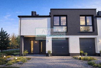 Nowoczesny dom bliźniak z garażem, 132 m2, Milanówek dom Milanówek