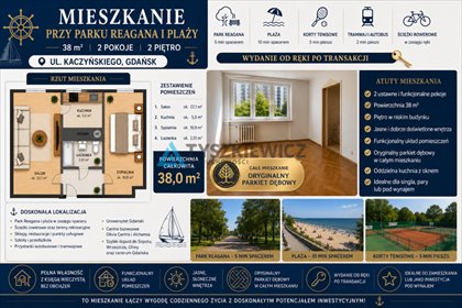 mieszkanie na sprzedaż 38m2 mieszkanie Gdańsk, Przymorze Wielkie, Prezydenta Lecha Kaczyńskiego