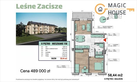 mieszkanie na sprzedaż 58m2 mieszkanie Dzierżążno