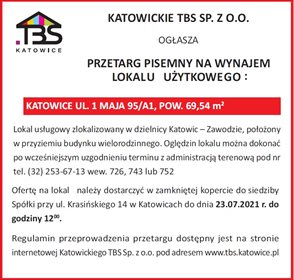 lokal użytkowy na sprzedaż 70m2 lokal użytkowy Katowice, 1 Maja