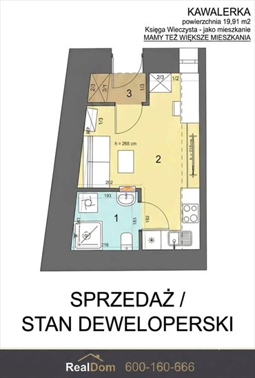 Kraków, Krowodrza, 19,91 m², parter, klimatyzacja - polecam! mieszkanie Kraków, Krowodrza, św. Teresy