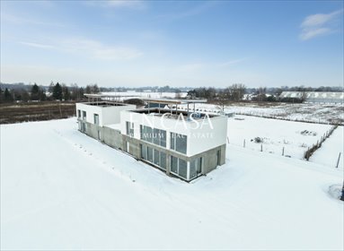 Nowoczesny bliźniak z oranżerią i widokiem na Wisłę dom Warszawa, Wilanów, Zawady, Włóki