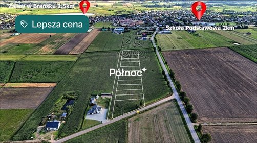 działka na sprzedaż 1031m2 działka Brańsk, Myśliwska