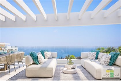 Na sprzedaż luksusowy apartament z panoramicznym widokiem na morze mieszkanie Mijas