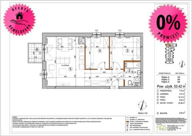 Nowe 3-pokojowe mieszkanie 53,42 m² w Rembertowie polecam mieszkanie Warszawa, Rembertów, Nowy Rembertów, Chełmżyńska