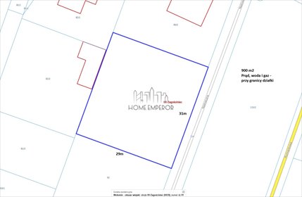 Działka 900 m² z mediami, blisko PKP i szkoły działka Zagościniec, Nadrzeczna