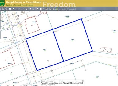 działka na sprzedaż 1648m2 działka Różyny, Sadowa