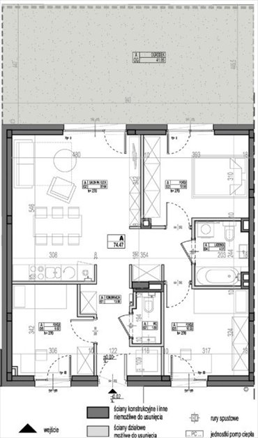 mieszkanie na sprzedaż 74m2 mieszkanie Falenty Duże, Falencka