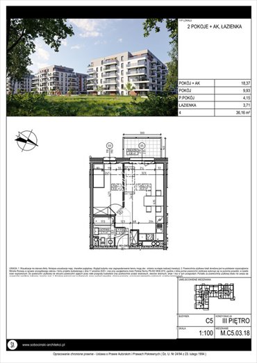 mieszkanie na sprzedaż 36m2 mieszkanie Bydgoszcz, Fordon, Fordońska