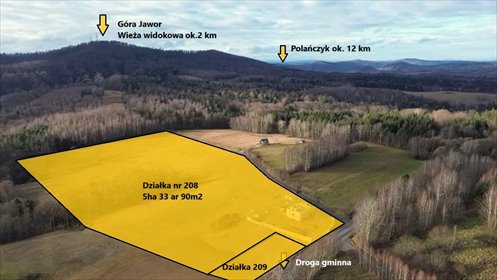 działka na sprzedaż 55392m2 działka Teleśnica Oszwarowa