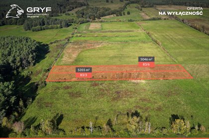 Na sprzedaż działka 5355 m² w Gościeradzu z dojazdem działka Gościeradz, Gościeradz