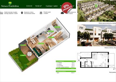 Polecam 4-pokojowe mieszkanie 72,52 m² z ogródkiem w Tarnowie mieszkanie Tarnów, Zabłocie, Skrzyszowska