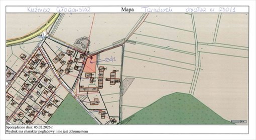 Działka 1400 m² w Kuźnicy Głogowskiej - zapraszam działka Kuźnica Głogowska