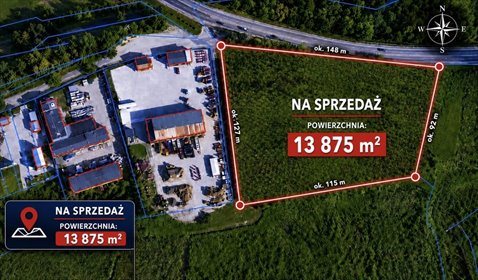 Działka inwestycyjna 1,39 ha przy drodze wojewódzkiej zapraszam działka Lidzbark Warmiński, Ornecka