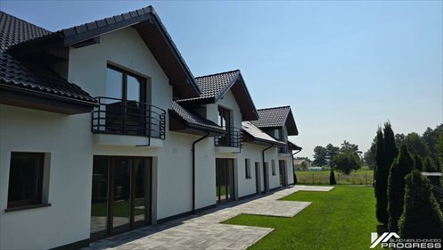 Nowoczesne domy w zabudowie szeregowej z garażem i ogrodem dom Ustrobna