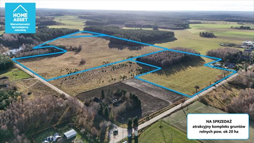 Duża działka rolna 19,96 ha przy S6 z potencjałem inwestycyjnym działka Dąbrówno