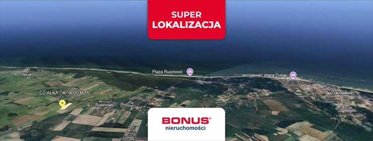 działka na sprzedaż 16892m2 działka Rusinowo