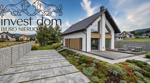 Nowoczesny dom z antresolą i kominkiem w Wysowa-Zdrój. dom Wysowa-Zdrój