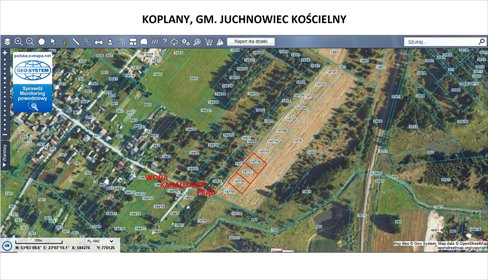 działka na sprzedaż 1101m2 działka Koplany