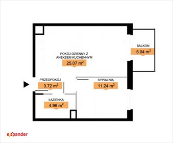Do sprzedania nowoczesne 2-pokojowe mieszkanie 45 m² z balkonem mieszkanie Łódź, Widzewska
