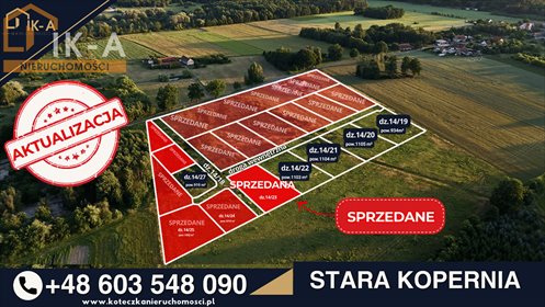 Działki pod zabudowę w Starej Kopernii od 852 m² polecam działka Stara Kopernia, Stara Kopernia