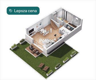 Nowoczesny segment 100,81 m2 z ogródkiem i poddaszem mieszkanie Choroszcz, Rybacka