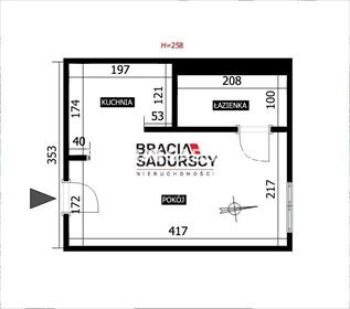 mieszkanie na wynajem 21m2 mieszkanie Kraków, Podgórze, Stare Podgórze, Andrzeja Potebni