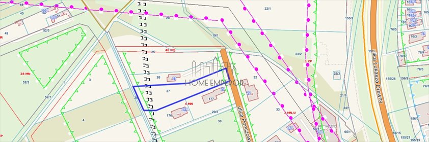 działka na sprzedaż 2900m2 działka Warszawa, Wilanów, Powsin, Ponczowa