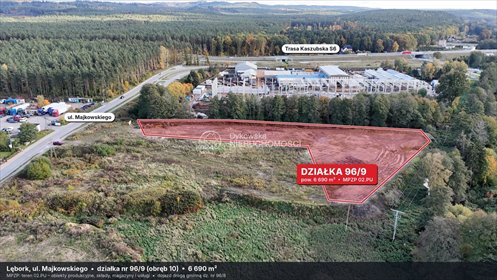 działka na sprzedaż 6699m2 działka Lębork, Majkowskiego