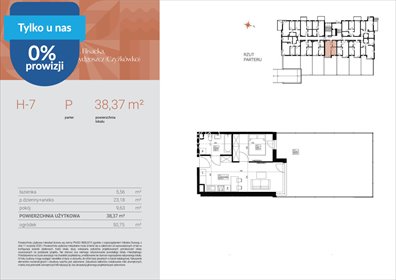 Dwupokojowe mieszkanie 38,37 m2 na sprzedaż w Czyżkówku mieszkanie Bydgoszcz, Czyżkówko, Flisacka