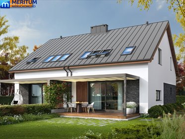 Nowoczesny bliźniak z pompą ciepła i garażem dom Adamowizna