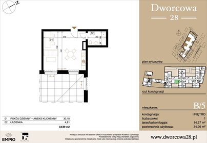 mieszkanie na sprzedaż 35m2 mieszkanie Bydgoszcz, Śródmieście, Dworcowa