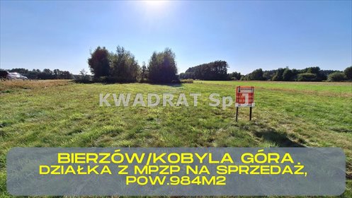 Działka budowlana 984 m² w Bierzowie (MPZP) z dobrym dojazdem działka Bierzów