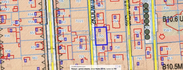 działka na sprzedaż 476m2 działka Rybie, Cicha