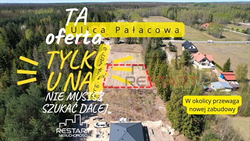 Działka budowlana 1030 m² w spokojnej okolicy z prądem działka Bartoszówka