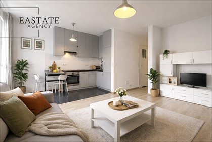 Przestronna kawalerka 34,19 m² z garażem i patio mieszkanie Warszawa, Mokotów, Bobrowiecka