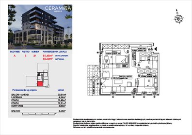 mieszkanie na sprzedaż 59m2 mieszkanie Bydgoszcz, Bartodzieje, Ceramiczna