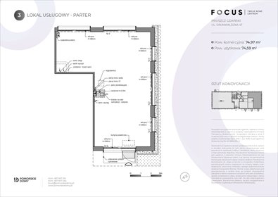 lokal użytkowy na wynajem 75m2 lokal użytkowy Pruszcz Gdański, Grunwaldzka