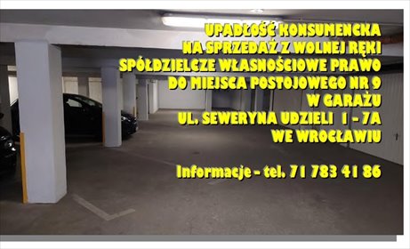 garaż na sprzedaż 20m2 garaż Wrocław, Seweryna Udzieli