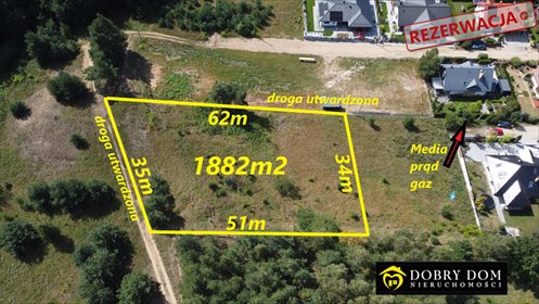 działka na sprzedaż 1882m2 działka Osowicze
