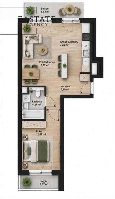 Sprzedam nowe 2-pokojowe mieszkanie 48 m² z balkonem i loggią mieszkanie Warszawa, Białołęka, Mirabelki