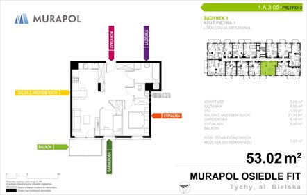 mieszkanie na sprzedaż Tychy Bielska 53,02 m2