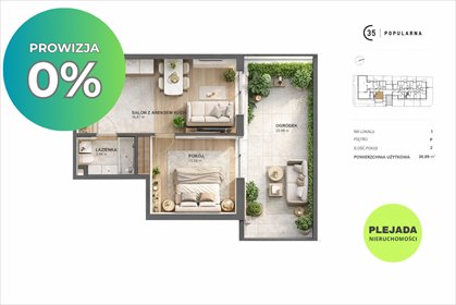mieszkanie na sprzedaż 39m2 mieszkanie Warszawa, Włochy, Popularna 35