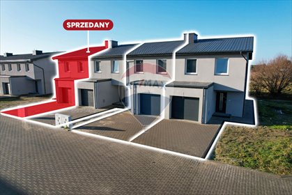 Nowoczesny dom w zabudowie szeregowej, 125,75 m², garaż dom Koszalin, Połczyńska