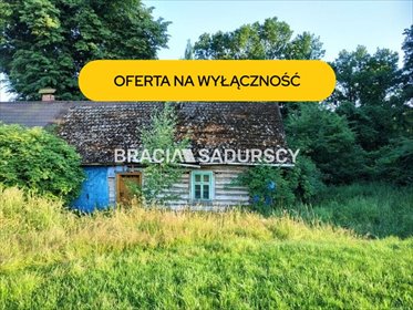 Malownicza działka z drewnianym domem do remontu dom Dobczyce, Nowa Wieś