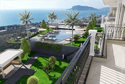 Widok na morze, basen, 2 pokoje – luksus w Kestel mieszkanie Alanya, Kestel, Alanya, Antalya