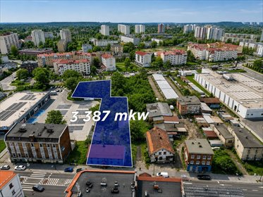 Działka 3387 m² pod wielorodzinną w Gliwicach (MPZP, pełne uzbrojenie) działka Trynek