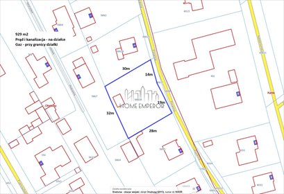 Sprzedam działkę 929 m² z mediami w Otrębusach działka Otrębusy, Poranna