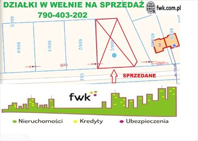 Działka budowlana na sprzedaż Wełna 1 000m2 Foto 1