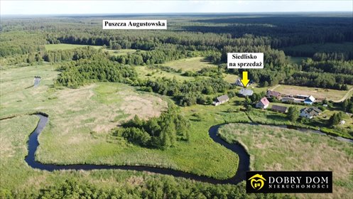 Siedlisko nad Czarną Hańcza z potencjałem na agroturystykę dom Okółek